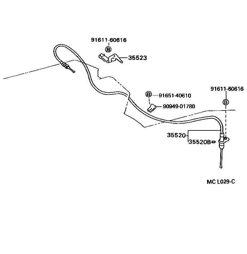 35523-30110 CLAMP, THROTTLE CABLE product image