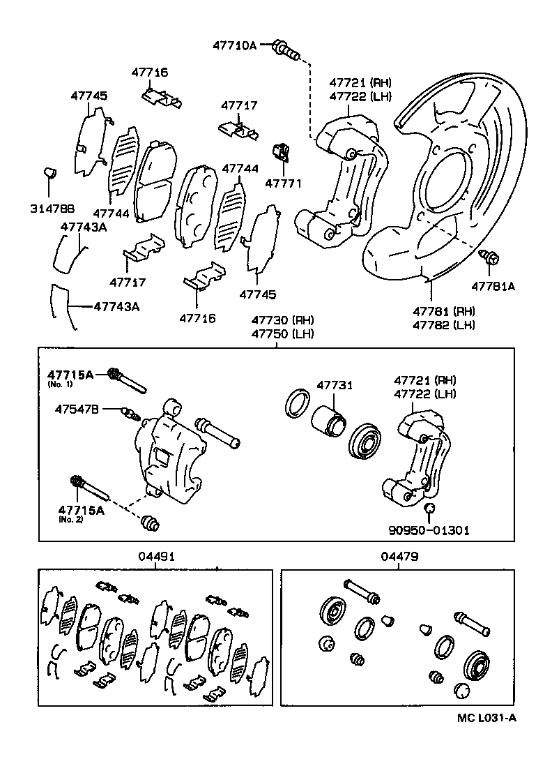 47744-22110 SHIM, ANTI-SQUEAL, NO.1(FOR FRONT DISC BRAKE) product image