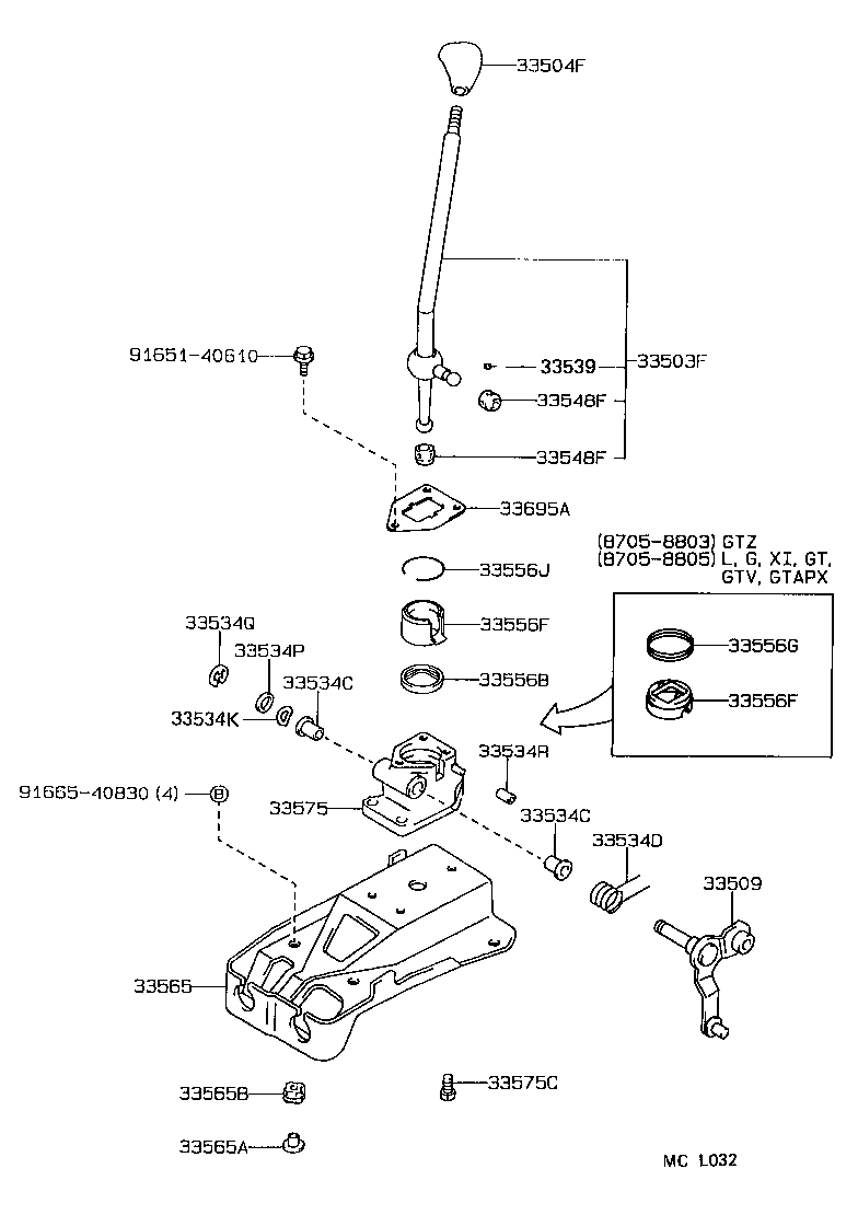 33820-12250 CABLE ASSY, TRANSMISSION CONTROL product image