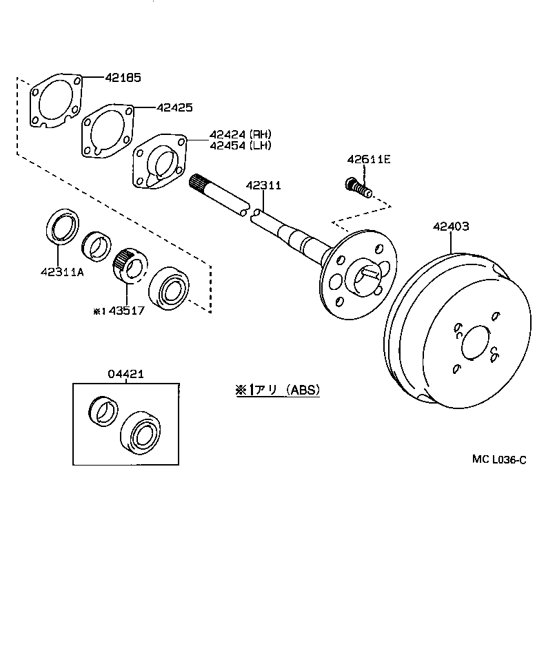 42043-10020 DISC, REAR product image