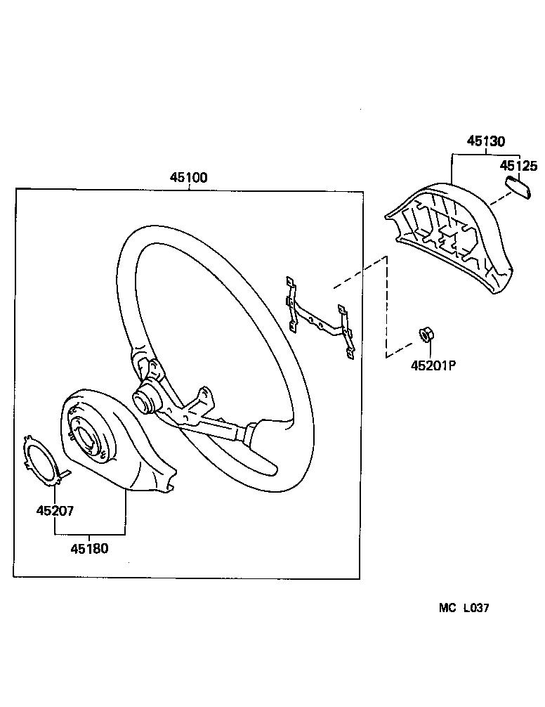 45111-10070 WHEEL, STEERING product image