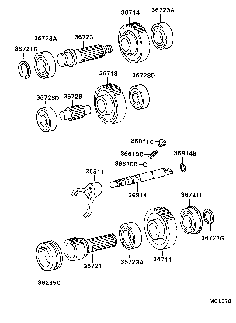 36711-93101 GEAR, POWER TAKE-OFF INPUT product image