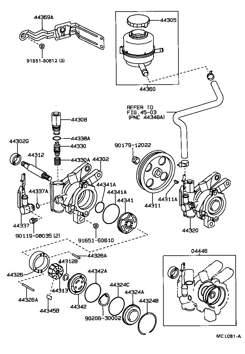 Toyota 44302-12120 HOUSING SUB-ASSY, VANE PUMP, FRONT
