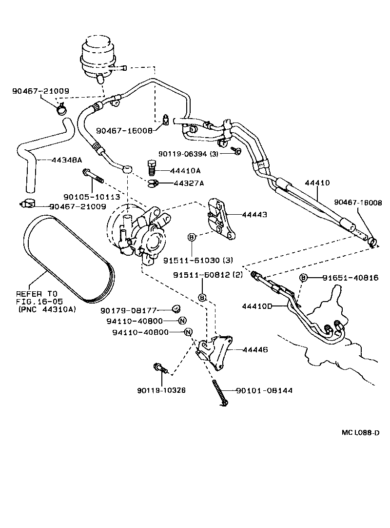 Toyota 44446-16060 STRUT, ADJUSTING