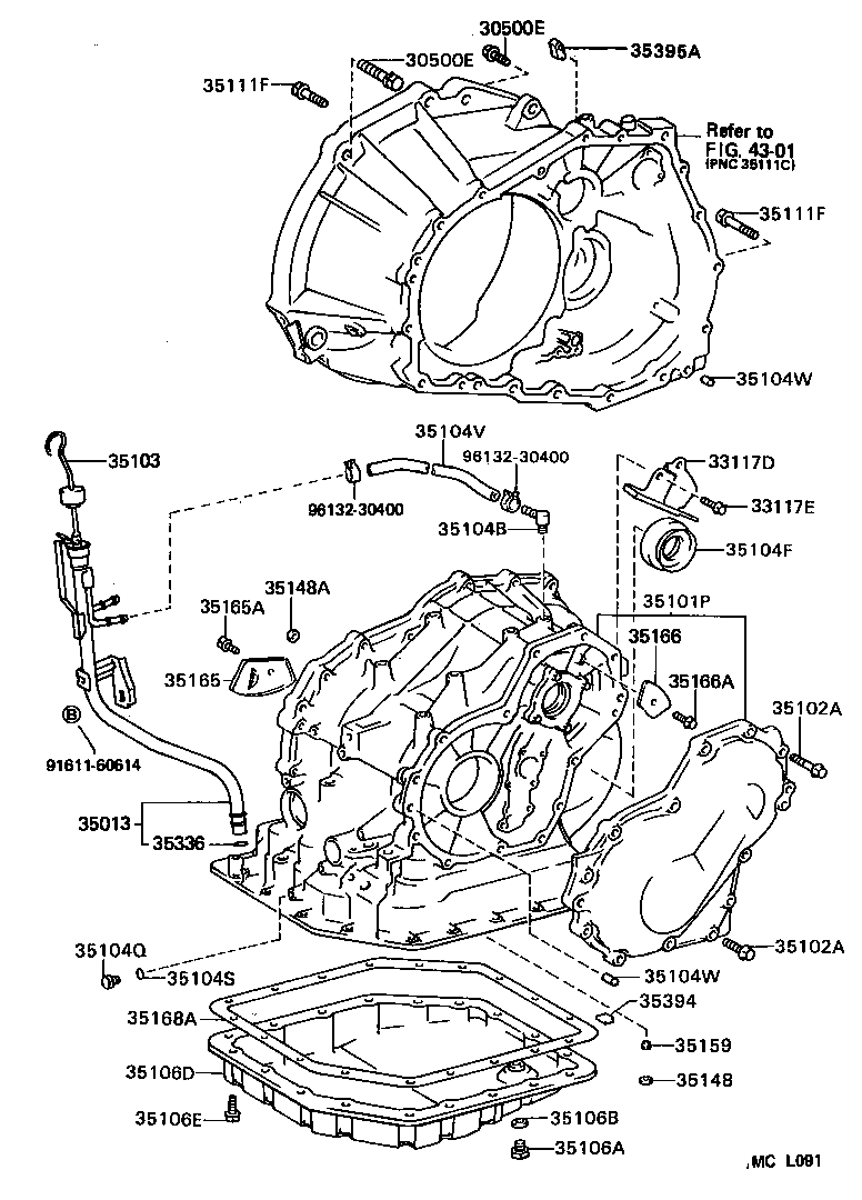35101-12071 CASE & COVER SUB-ASSY, TRANSAXLE product image