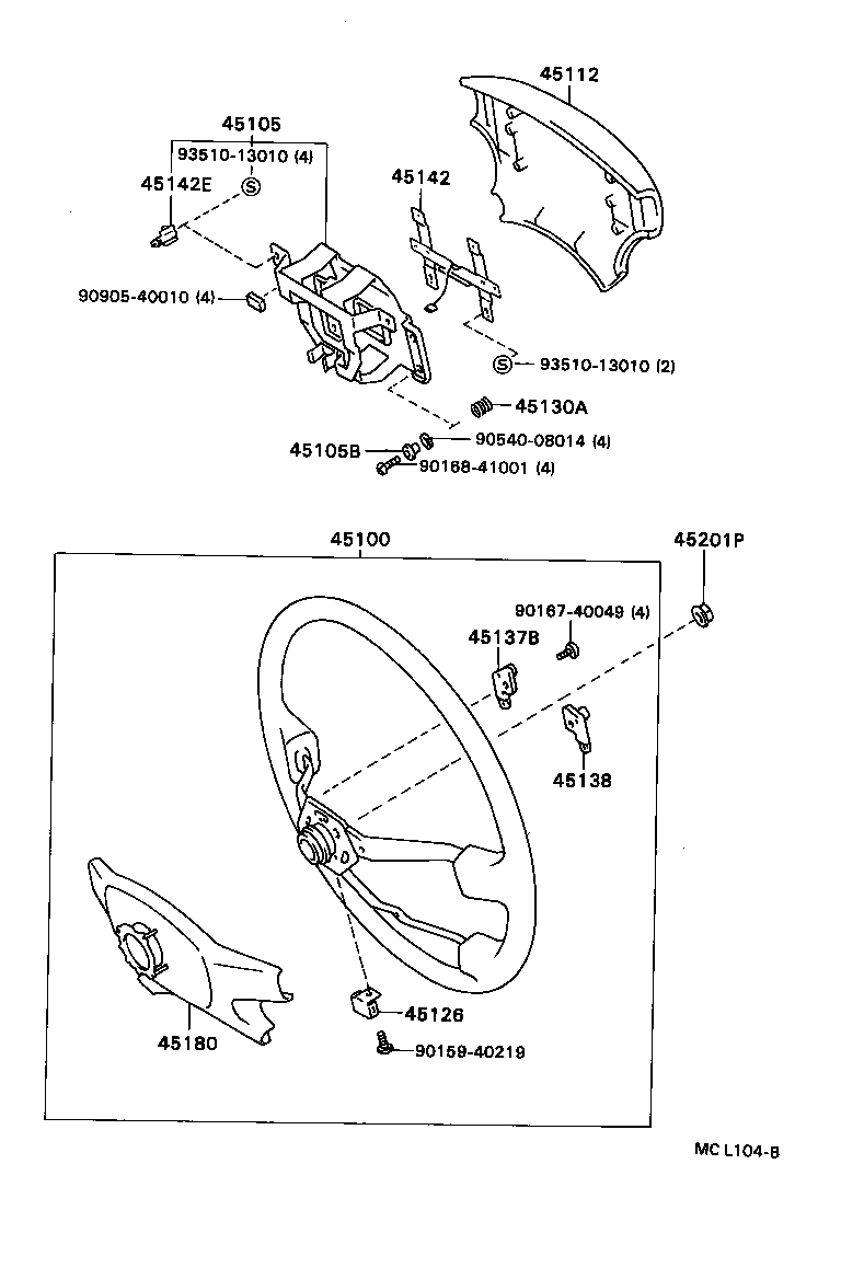 45129-33010-J2 BUTTON, HORN, NO.2 product image