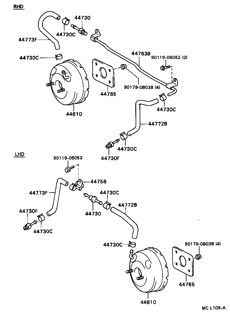 44610-16500 BOOSTER ASSY, BRAKE product image