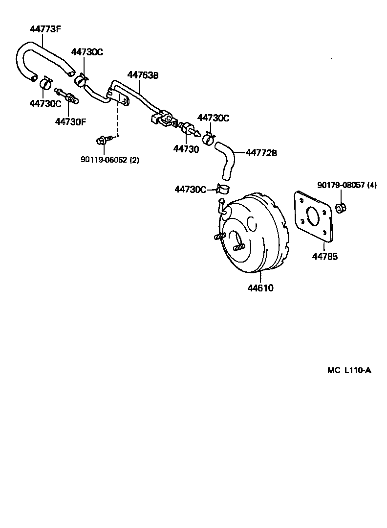 Toyota 44610-16400 BOOSTER ASSY, BRAKE