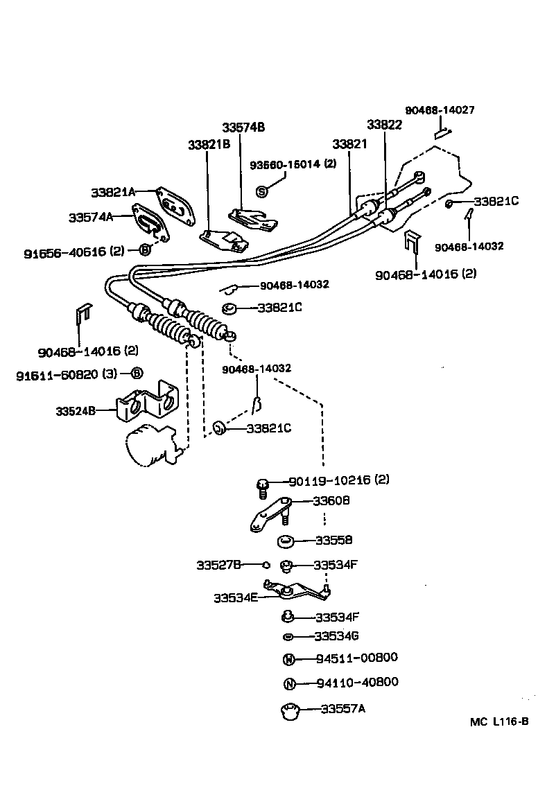 33530-13020 LEVER ASSY, SHIFT (FOR FLOOR SHIFT) product image