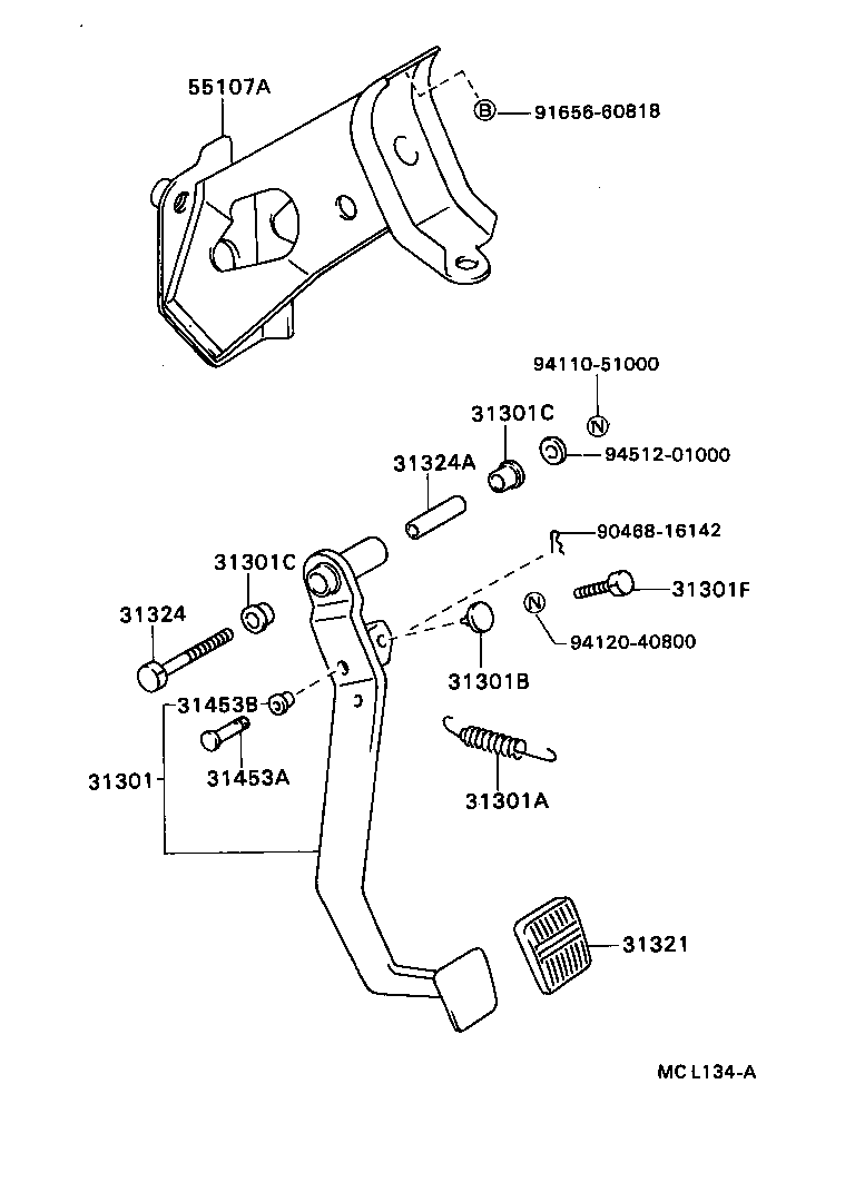 31481-18010 TUBE, CLUTCH MASTER CYLINDER TO FLEXIBLE HOSE product image