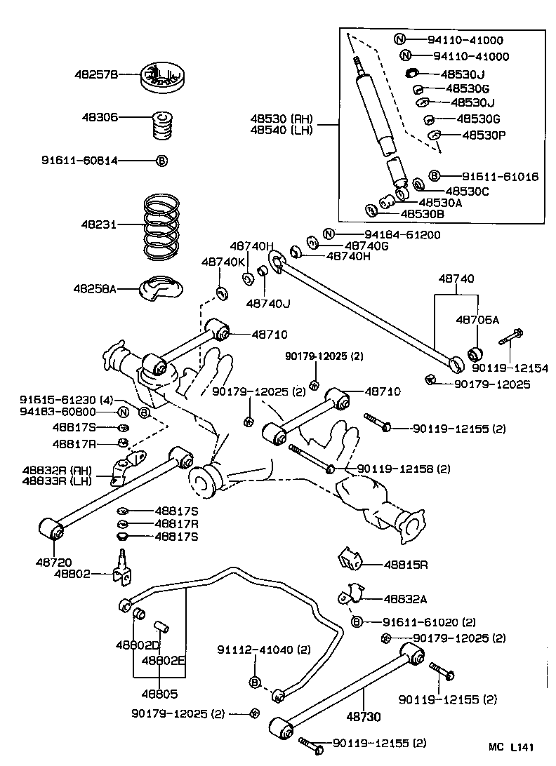 48231-13010 SPRING, COIL, REAR product image