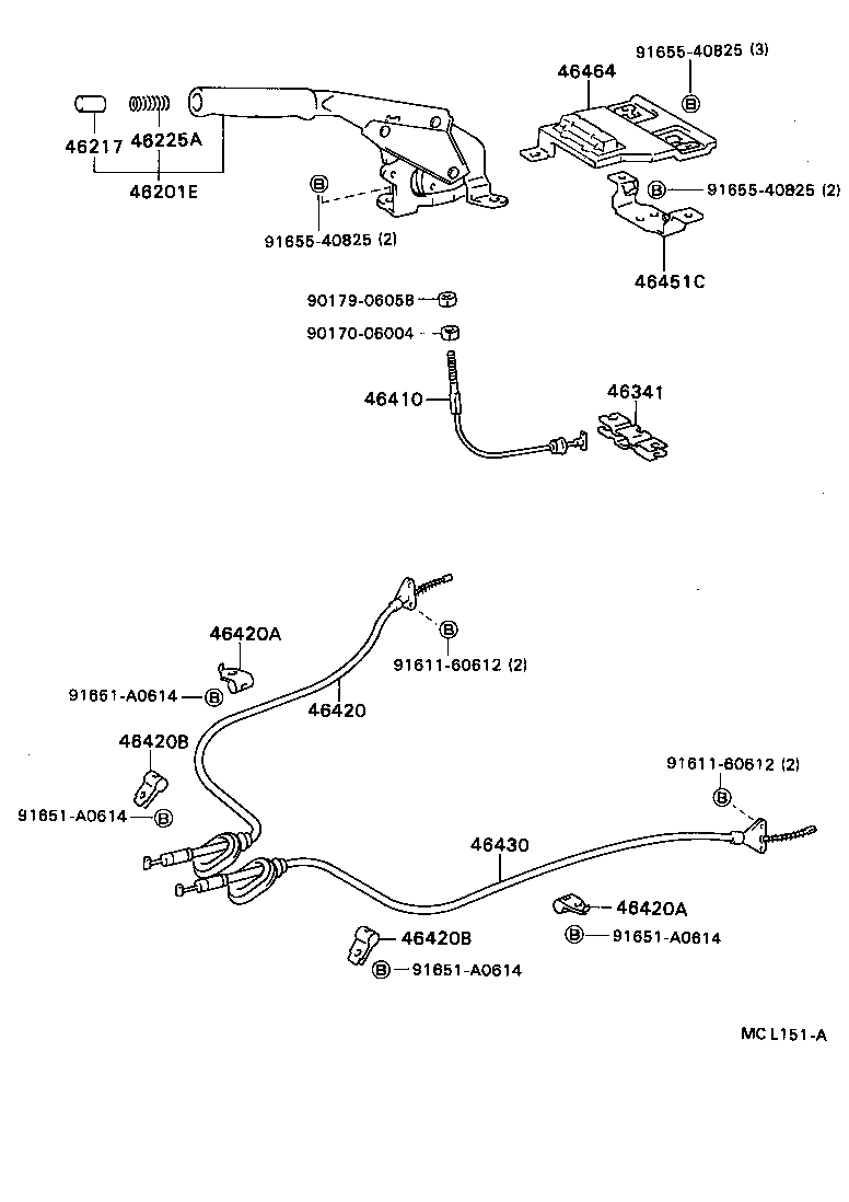 46464-16010 PLATE, CABLE CLAMP SUPPORT product image