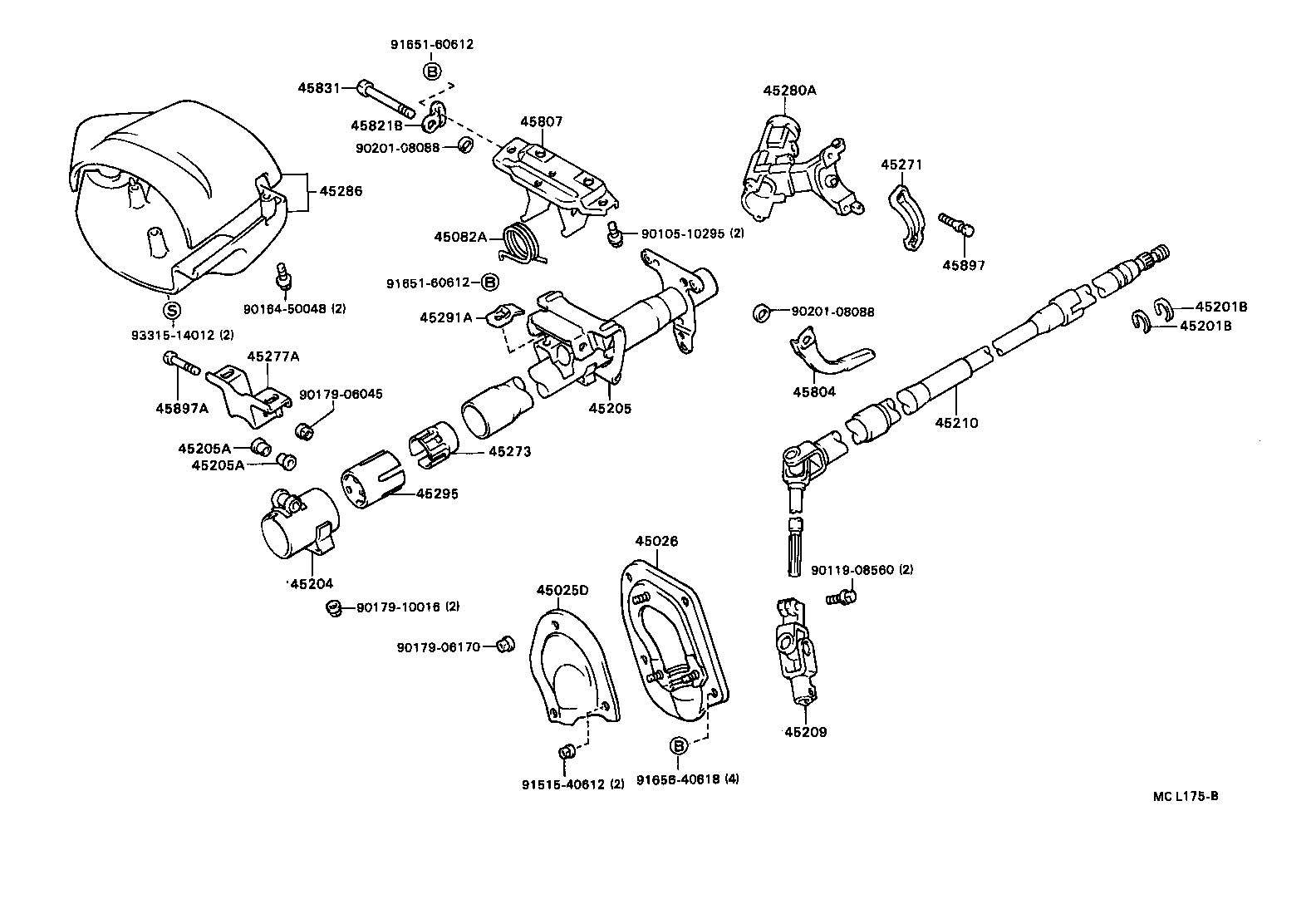 45807-16040 BRACKET SUB-ASSY, STEERING COLUMN UPPER SUPPORT product image