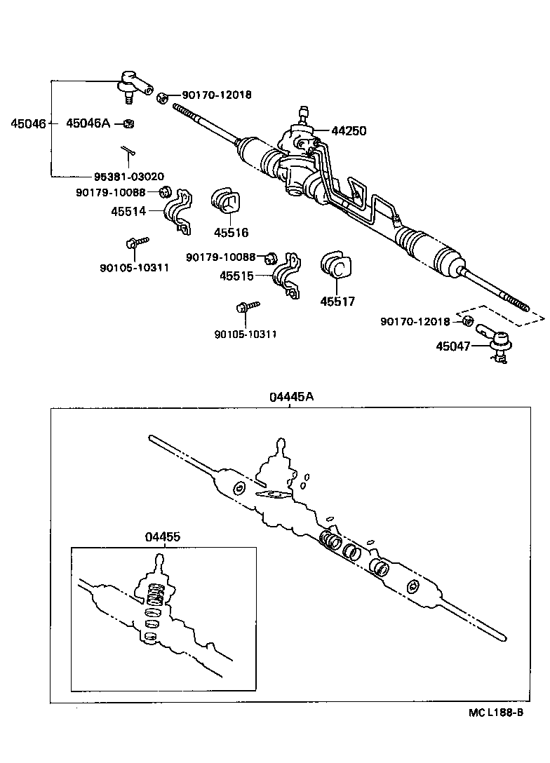 44250-16130 GEAR ASSY, POWER STEERING(FOR RACK & PINION) product image