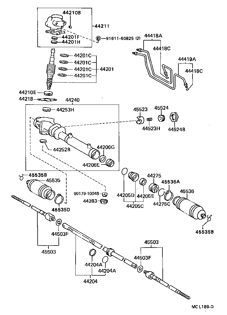 44250-16130 GEAR ASSY, POWER STEERING(FOR RACK & PINION) product image