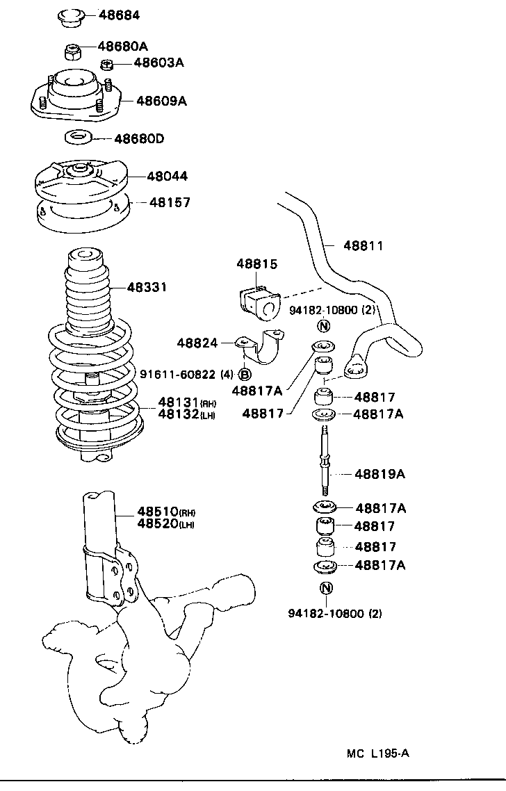 48131-1G550 SPRING, FRONT COIL, RH product image