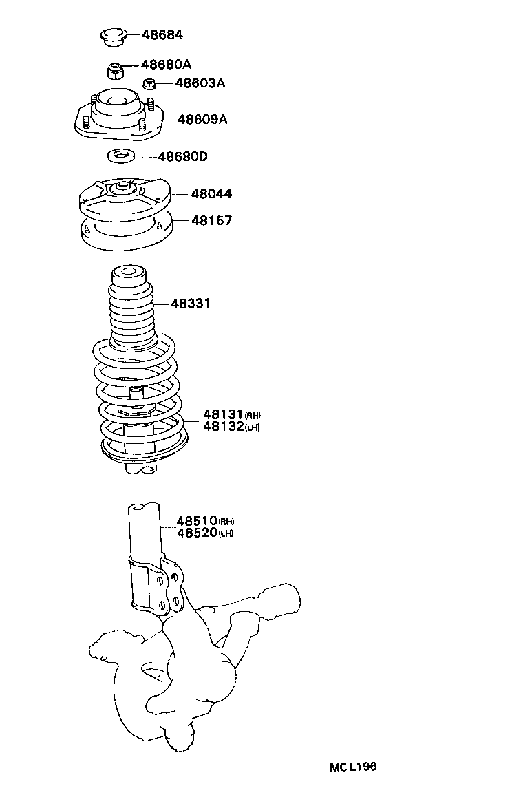 48131-10800 SPRING, FRONT COIL, RH product image