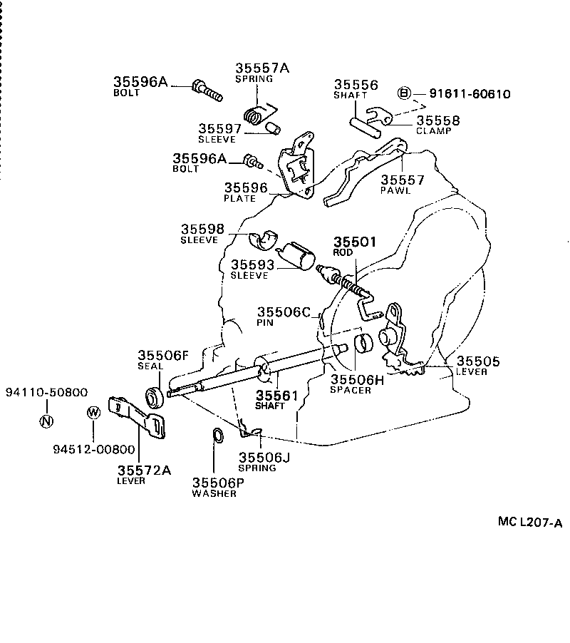 35520-16100 CABLE ASSY, THROTTLE product image