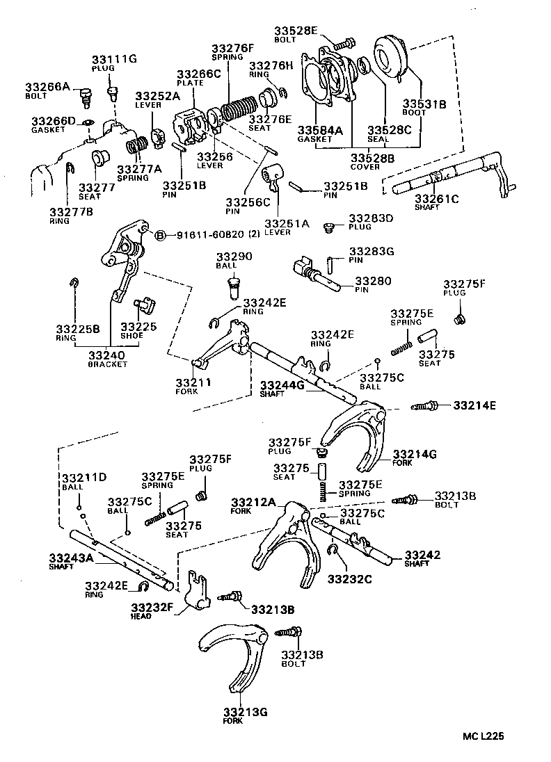 33244-10032 SHAFT, GEAR SHIFT FORK, NO.3 product image
