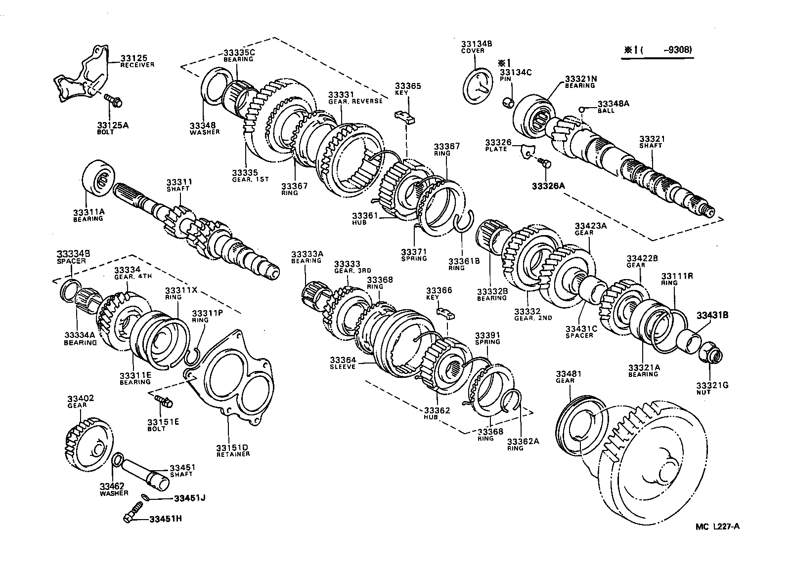 Toyota 33367-12080 RING, SYNCHRONIZER, NO.1