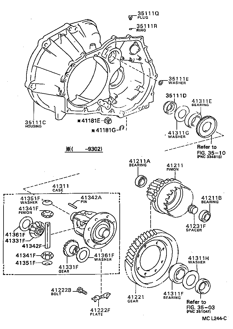 90366-30037 BEARING, TAPERED ROLLER (FOR FRONT DRIVE PINION FRONT) product image