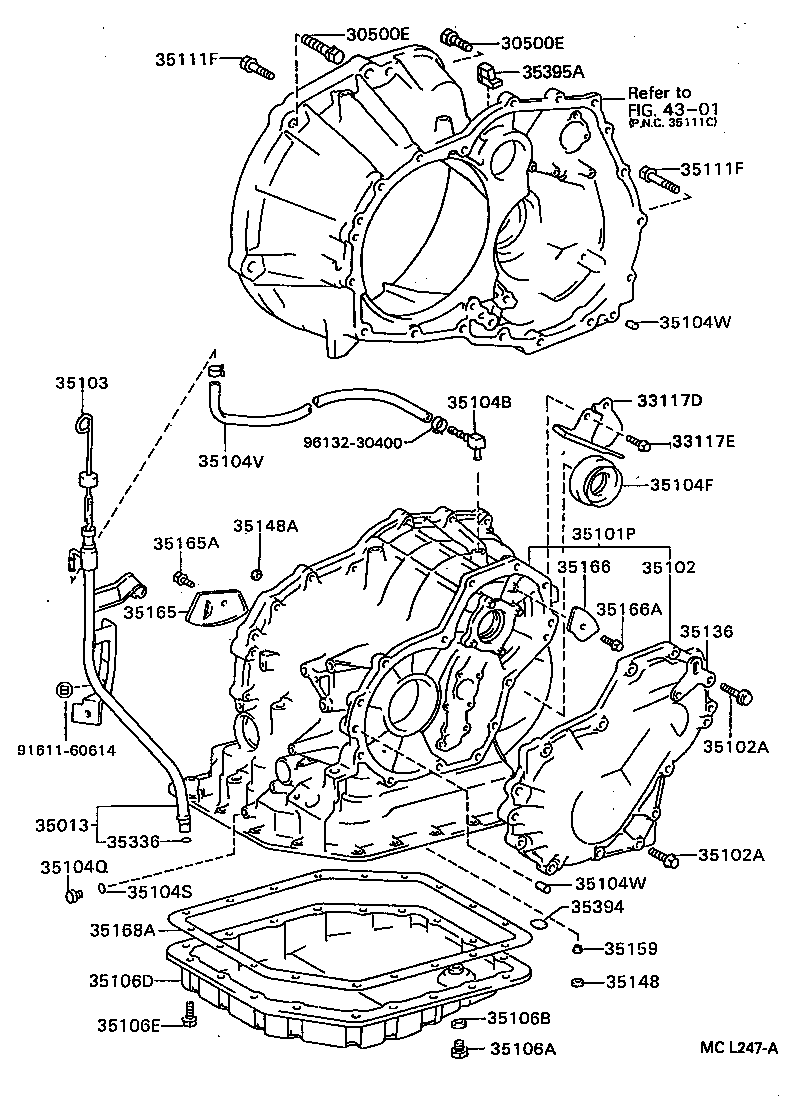 35013-16070 TUBE SUB-ASSY, TRANSMISSION OIL FILLER product image
