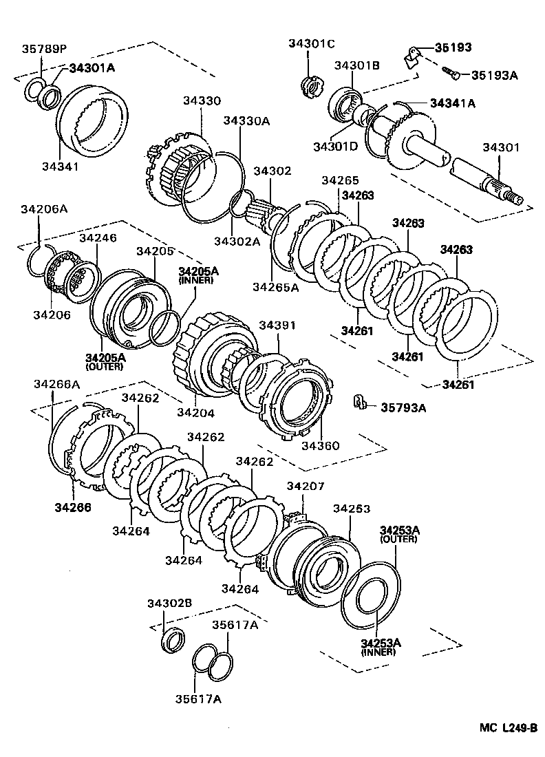 Toyota 90301-98001 RING, O (FOR UNDERDRIVE CLUTCH PISTON)