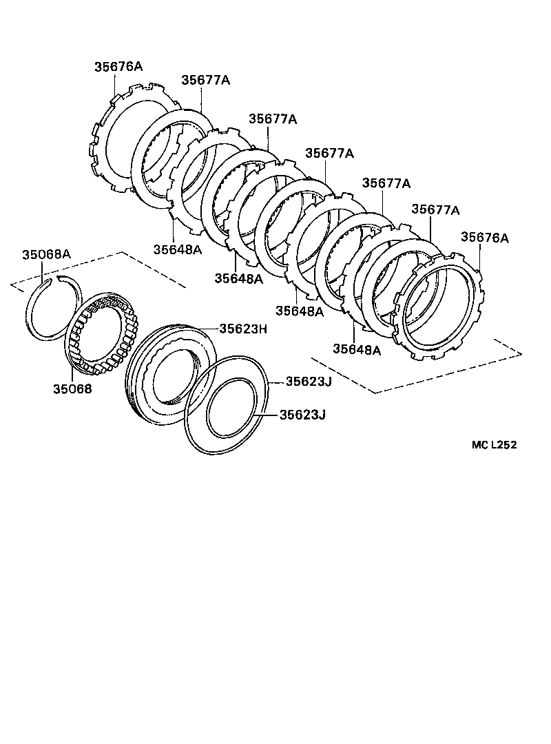 35623-32010 PISTON, 1ST & REVERSE BRAKE product image