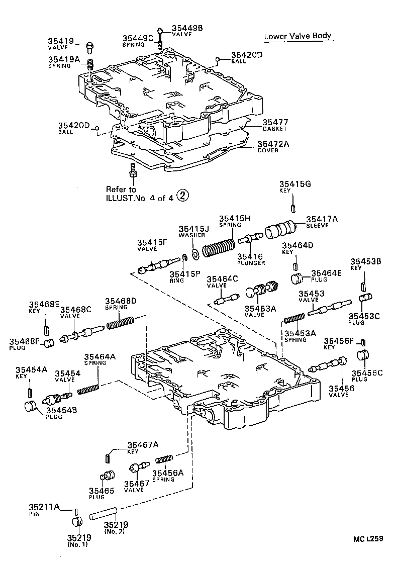 90501-26002 SPRING, COMPRESSION (FOR C-1 ACCUMULATOR PISTON) product image
