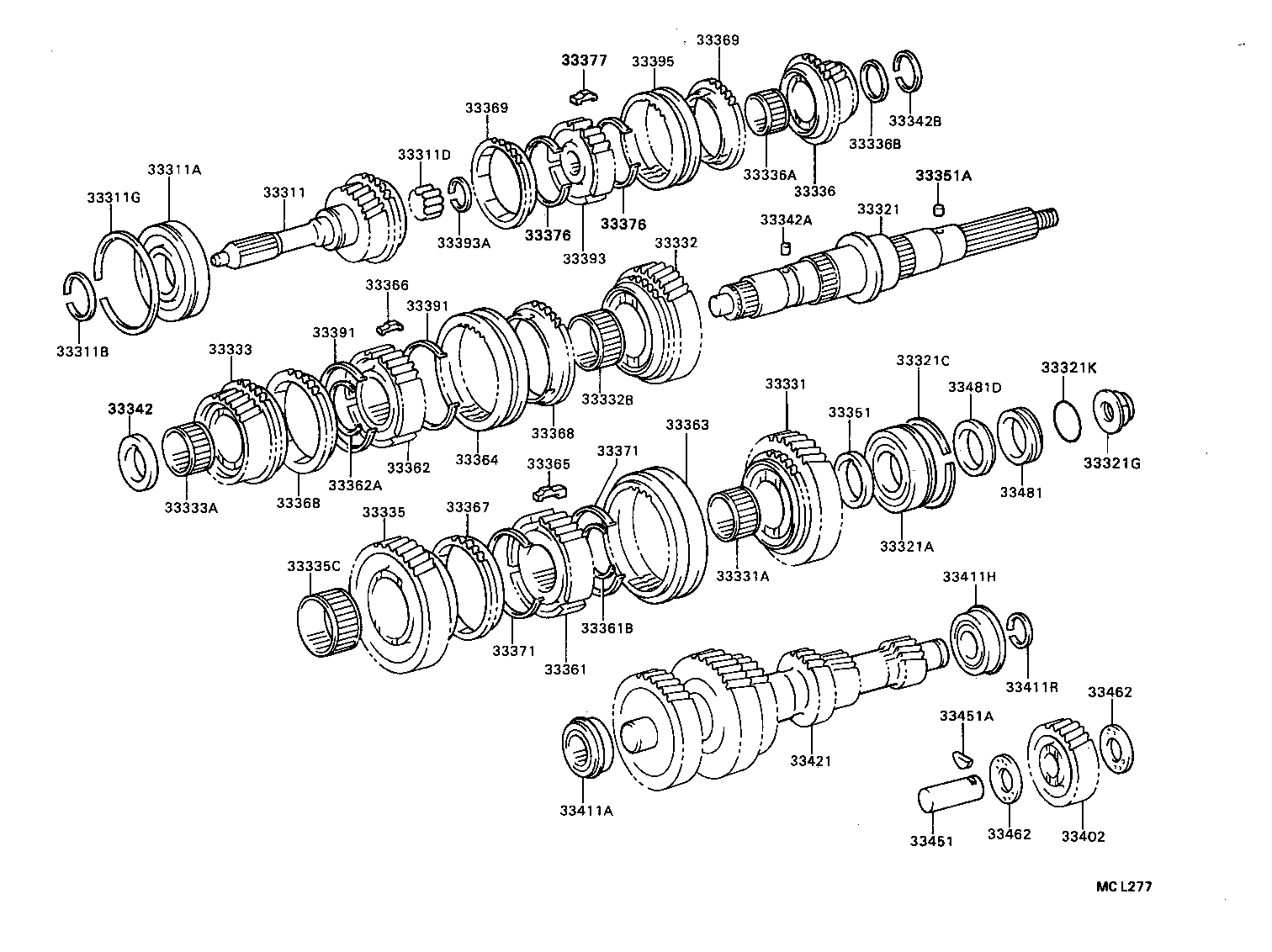 33335-37030 GEAR, 1ST product image