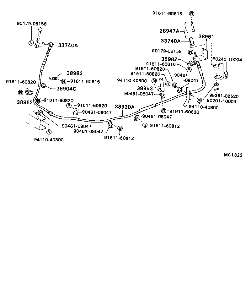 38902-36020 BRACKET SUB-ASSY, VALVE CONTROL LEVER product image