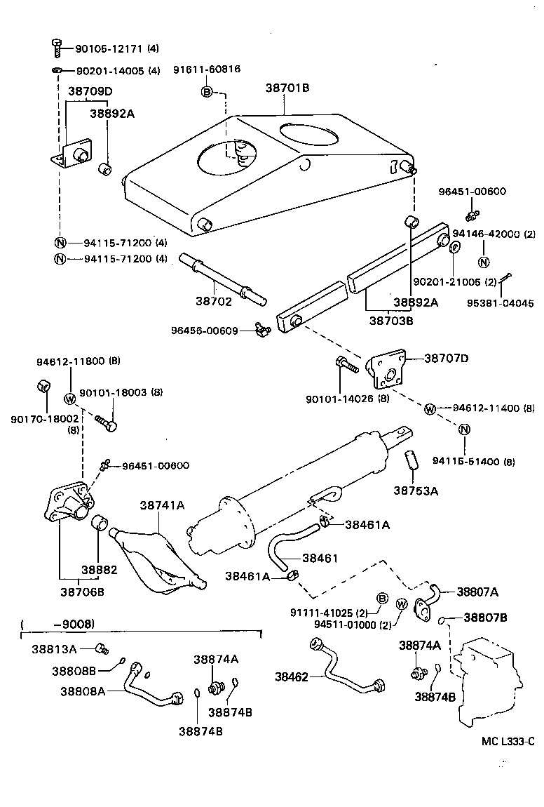 38462-93102 HOSE, POWER OIL PUMP DELIVERY product image