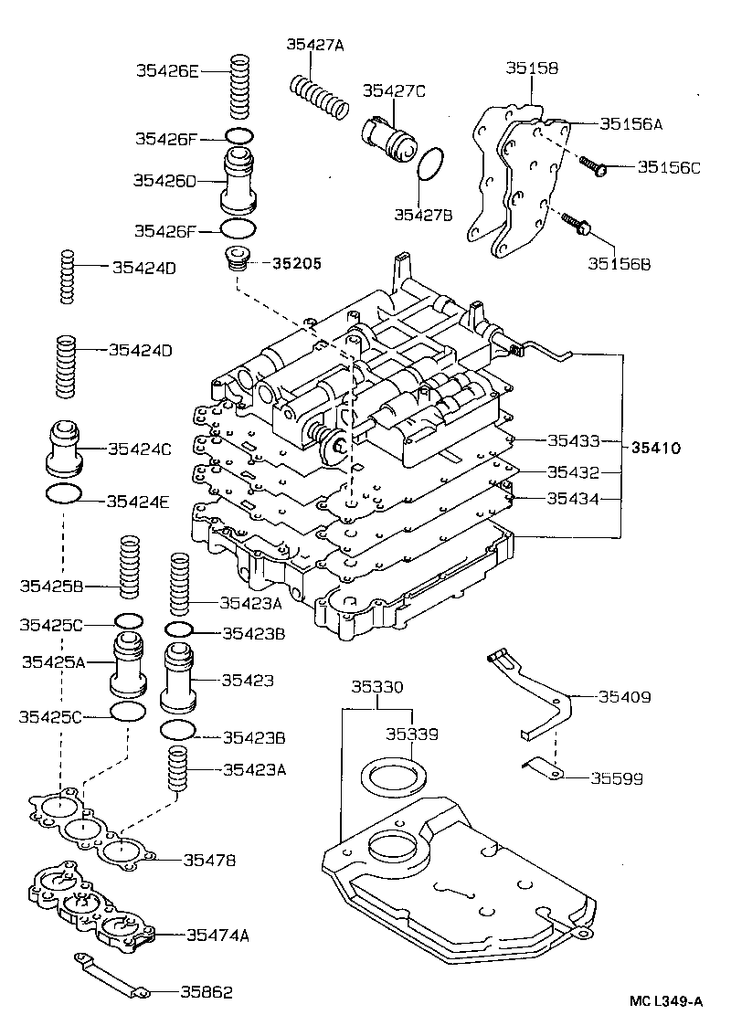 90501-26002 SPRING, COMPRESSION (FOR C-1 ACCUMULATOR PISTON) product image