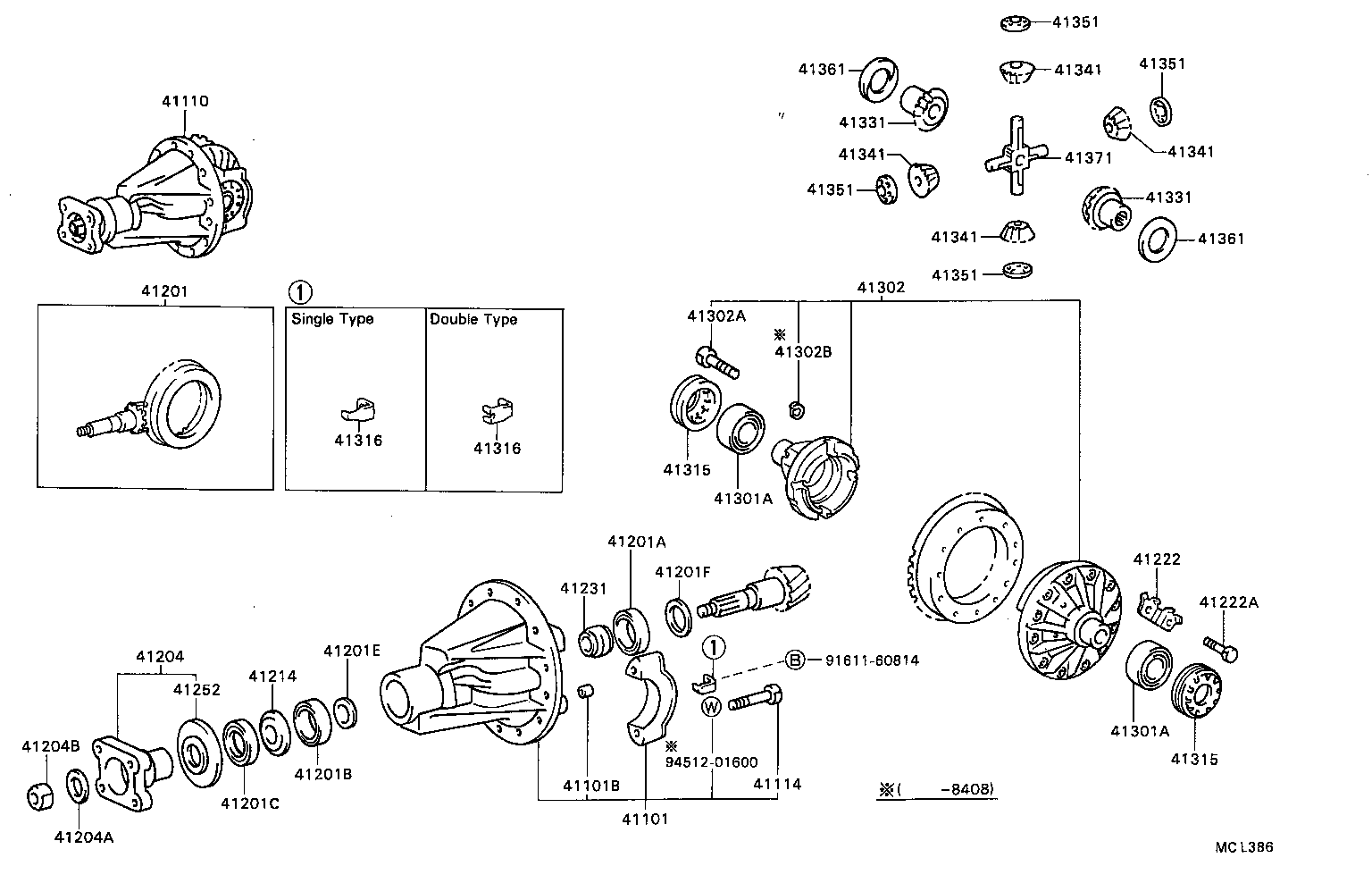 41201-39825 FINAL GEAR KIT, DIFFERENTIAL, REAR product image