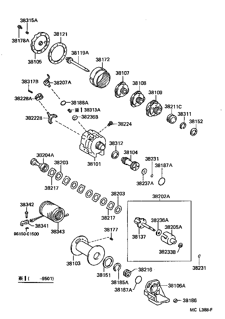 38101-60170 CASE SUB-ASSY, WINCH GEAR product image