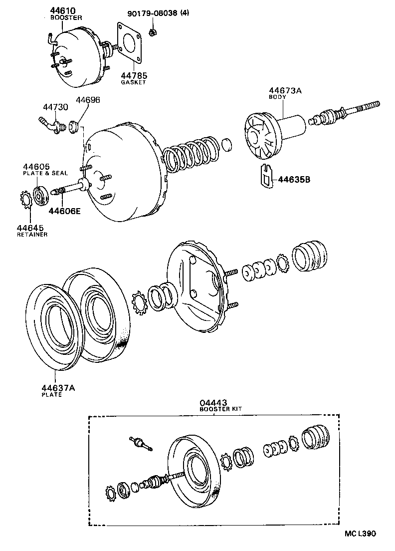 44610-22700 BOOSTER ASSY, BRAKE product image