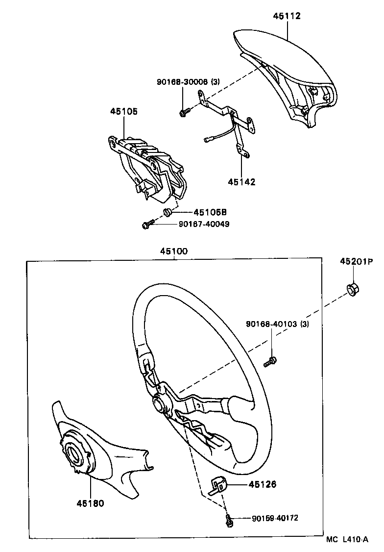 45107-16010 WIRE SUB-ASSY, HORN BUTTON product image