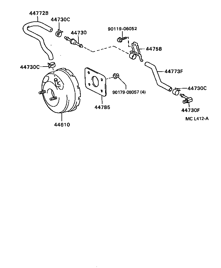 44758-16070 BRACKET, VACUUM CHECK VALVE product image