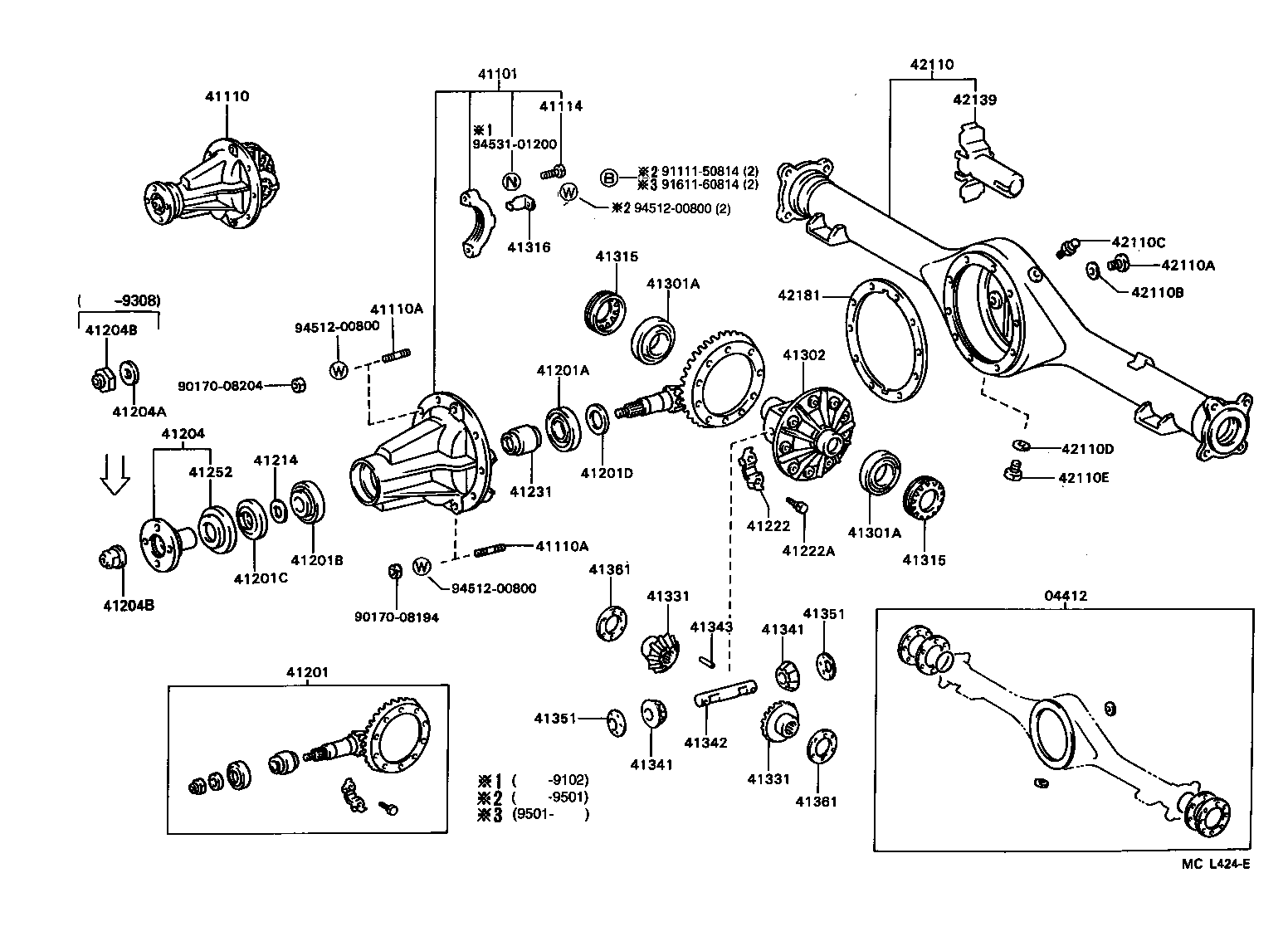 04412-35120 GASKET KIT, REAR DIFFERENTIAL CARRIER product image
