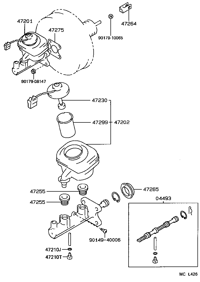 04493-30170 CYLINDER KIT, BRAKE MASTER product image