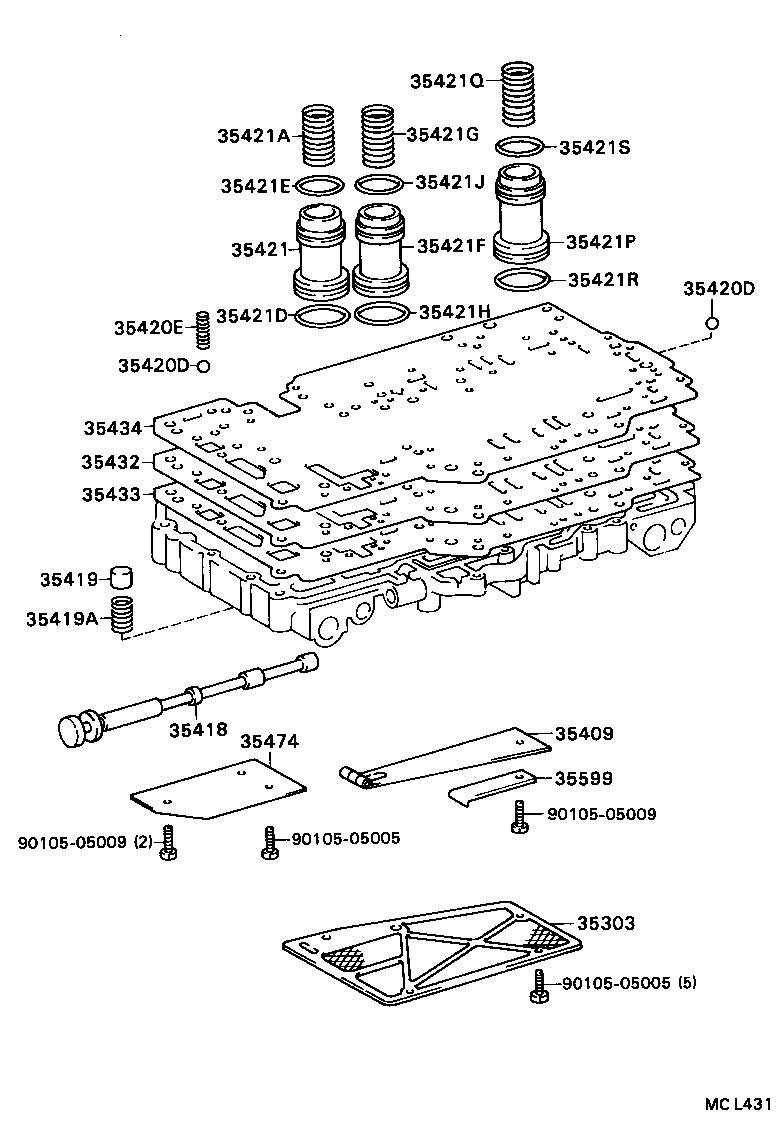 35432-22210 PLATE, VALVE BODY, NO.1 product image