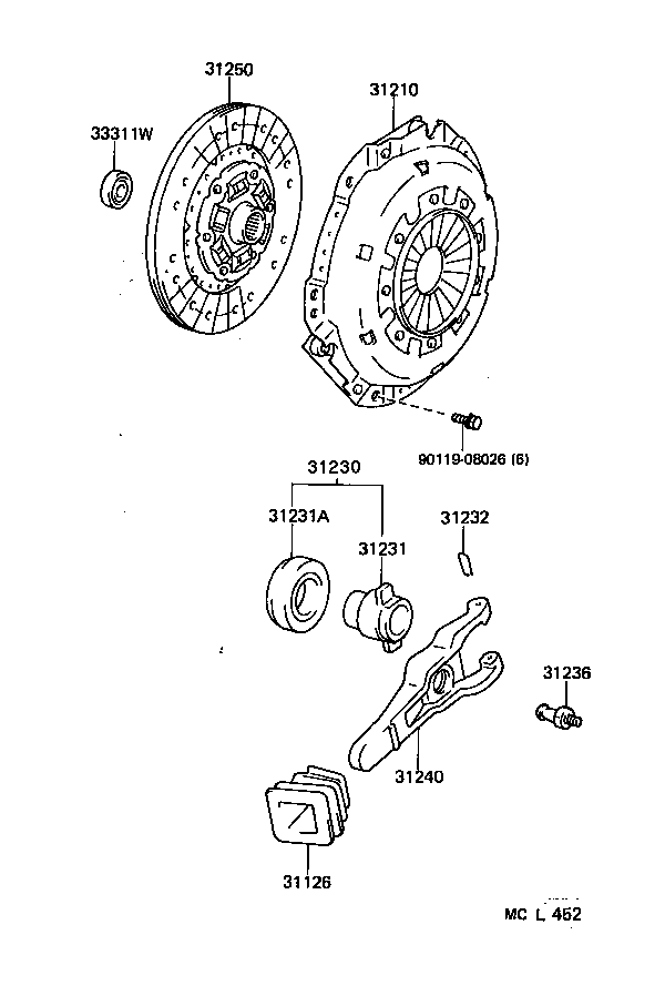 31250-14180 DISC ASSY, CLUTCH product image