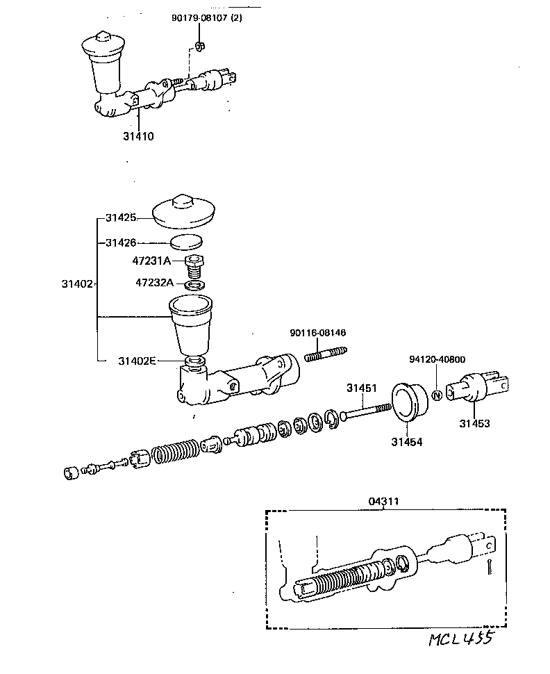 31402-14010 RESERVOIR SUB-ASSY, CLUTCH MASTER CYLINDER product image
