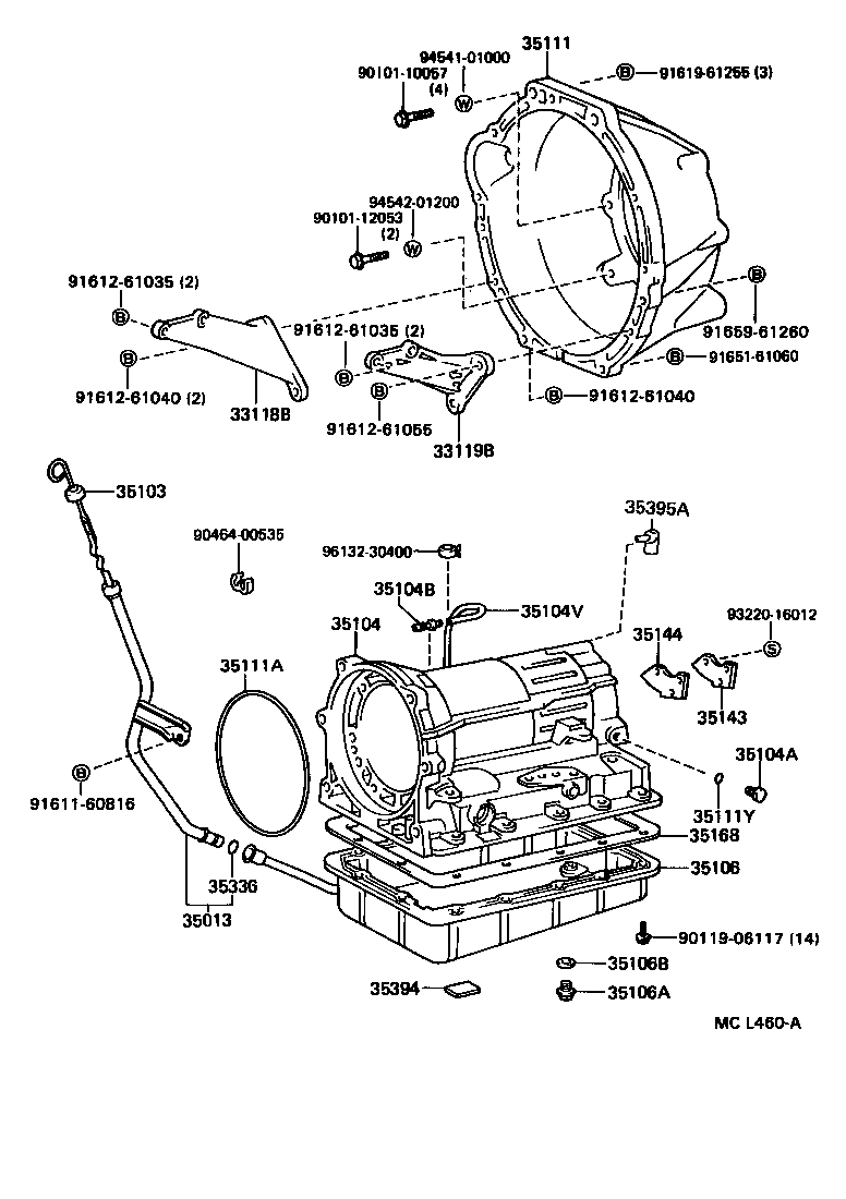 35013-26080 TUBE SUB-ASSY, TRANSMISSION OIL FILLER product image