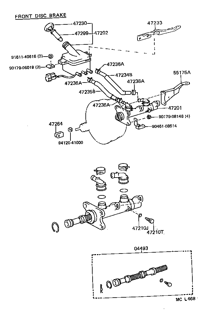 47201-26410 CYLINDER SUB-ASSY, BRAKE MASTER product image