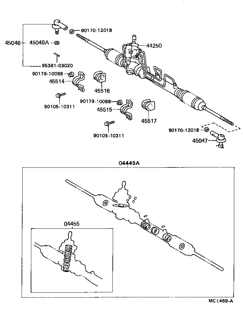 44250-16130 GEAR ASSY, POWER STEERING(FOR RACK & PINION) product image