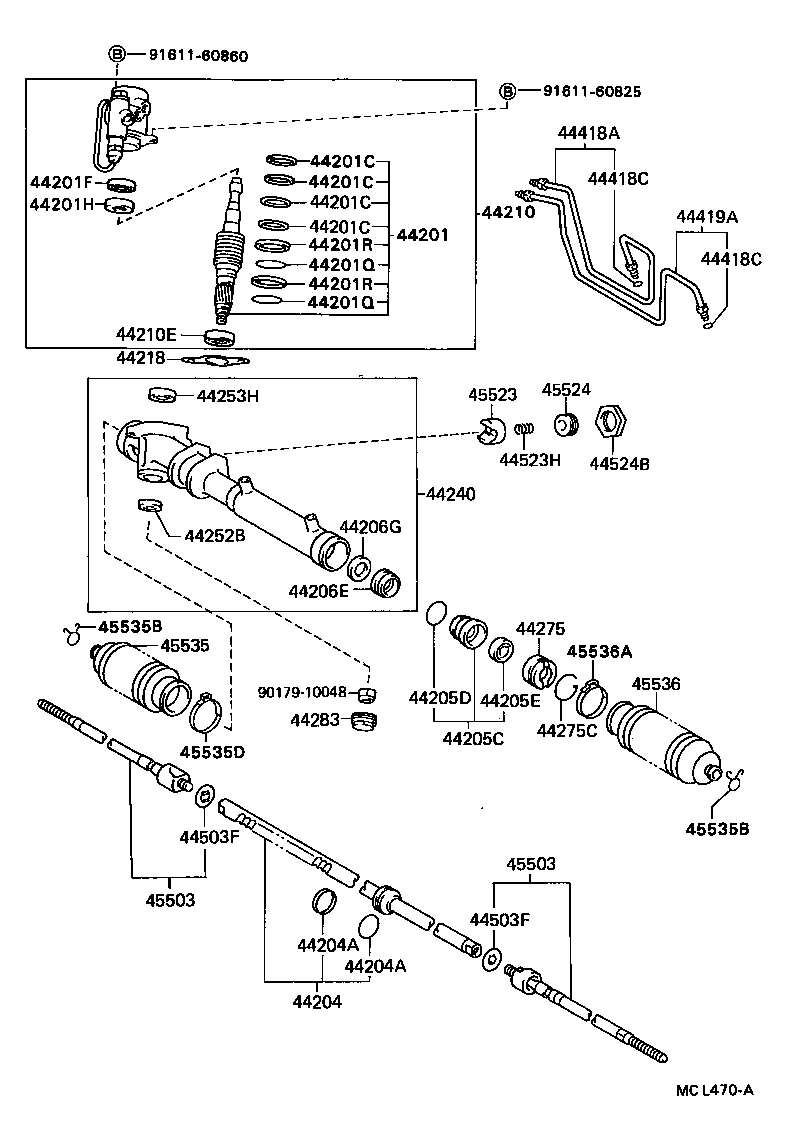 44250-16130 GEAR ASSY, POWER STEERING(FOR RACK & PINION) product image