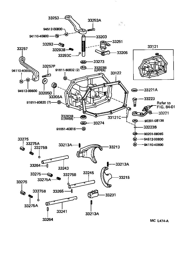 33253-28030 LEVER, SHIFT OUTER, NO.1 product image