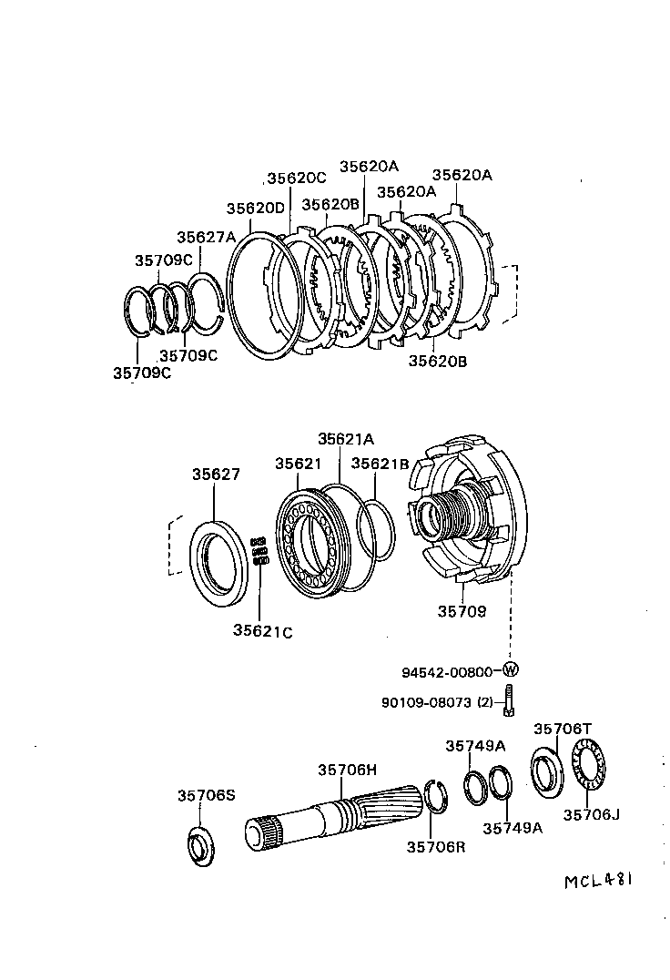 35706-30030 GEAR SUB-ASSY, PLANETARY SUN product image
