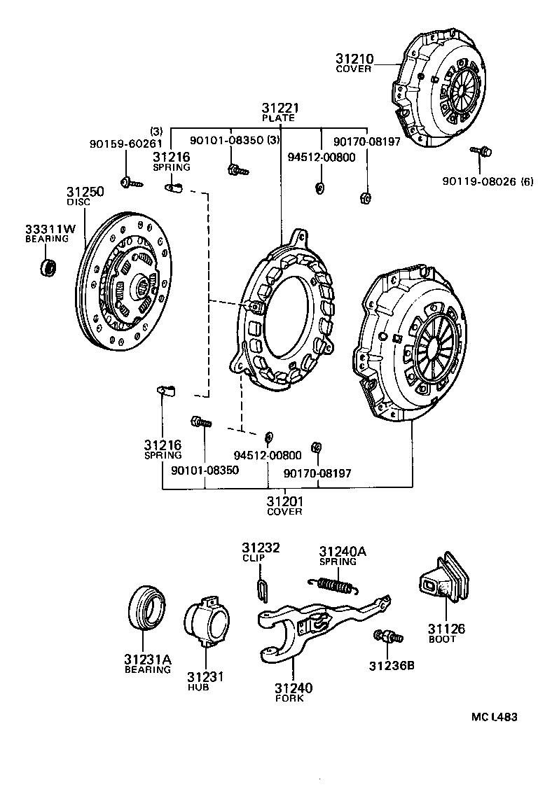 31210-36027 COVER ASSY, CLUTCH product image